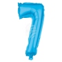 Foil balloon helium balloon turquoise number 7