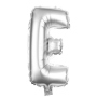 Folienballon Helium Ballon silber Buchstabe E