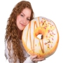Donut Kissen Weie Glasur, bunte Streusel