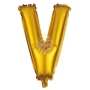 Foil balloon helium balloon gold Letter V