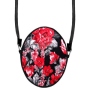 Runde Motiv-Handtasche Rote Blumen