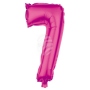 Foil balloon helium balloon pink number 7