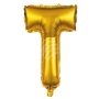 Folienballon Helium Ballon gold Buchstabe T