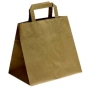 Paper carrier bag brown 320+220x240mm 250 pieces