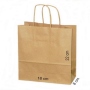 Paper carrier bag brown 180+80x220mm 300 pieces