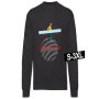 Motif sweater sweatshirt black model Swt-002
