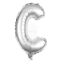 Folienballon Helium Ballon silber Buchstabe C