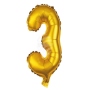 Folienballon Helium Ballon gold Zahl 3