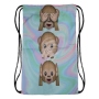 Gym bag Design Emoticon Three monkeys multicolor