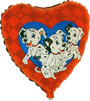 Foil balloon heart dalmatiner