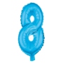 Foil balloon helium balloon turquoise number 8