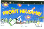 Fahne Prosit Neujahr