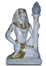 Pharaoh with lamp blue gold 63 cm