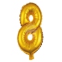 Foil balloon helium balloon gold number 8