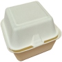 Bio Burgerbox aus Bagasse mit Klappdeckel 500 Stck