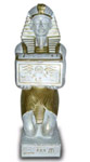 Faraon z skrzynia bialo zloty 56 cm