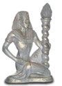 Pharaoh with lamp silver 55 cm
