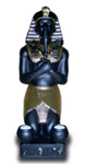 Pharaoh with candle holder black gold 57 cm