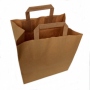 Paper carrier bag brown 320+220x240mm 500 pieces