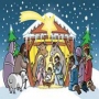 Flag Christmas story Holy Three Kings