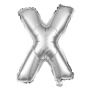 Folienballon Helium Ballon silber Buchstabe X