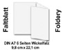 Faltbltter 135g Bilderdruck matt DIN A7 mini 6 Seiten