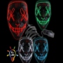 LED Maski straszne maski czaszki zaszyta twarz MAS-MIX30