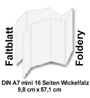 Faltbltter 135g Bilderdruck matt DIN A7mini 16 Seiten