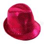 Trilby Hut mit Pailletten fuchsia