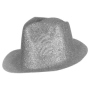 Trilby Hut glitzernd silber