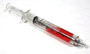 Pen in the form of a syringe