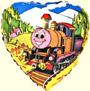 Foil balloon Heart Locomotive