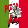 Fahne Pizza mit Roller