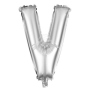 Folienballon Helium Ballon silber Buchstabe V