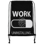 Turnbeutel Design Work uninstalling schwarz/weiss