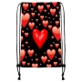 Gym bag Gymsac Design black Hearts red