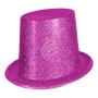 Cylinder hat glittering fuchsia