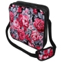 Messenger Bag Motif Hibiscus pink/gray