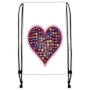 Gym bag Gymsac Design white Heart multicolor