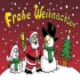 Fahne Frohe Weihnachten rot mit Schneemann