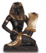Pharaoh with papyrus black 56 cm