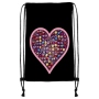 Gym bag Gymsac Design black Heart multicolor