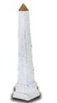 Obelisk bialo zloty 60 cm