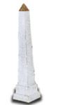 Obelisk weiss gold 60 cm