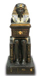 Faraon siedzacy z skrzynia brazowy 56 cm