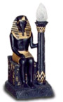 Pharao mit Lampe schwarz gold  63 cm