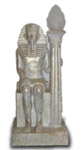 Pharaoh with lamp white gold 63 cm