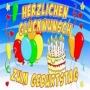 Fahne Herzlichen Glckwunsch zum Geburtstag mit Torte