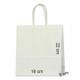 Paper carrier bag white 180+80x220mm 300 pieces