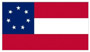 Flag Southern States with Stars and Bars